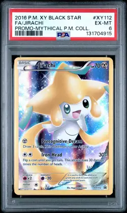 POKEMON XY BLACK STAR MYTHICAL COLLECTION JIRACHI #XY112 PSA 6 EX #131704915 - Image 1