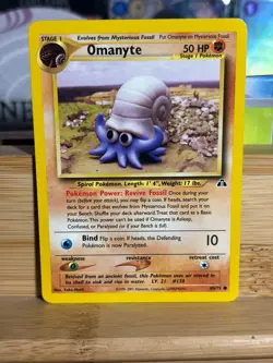 OMANYTE 60/75 Neo Discovery Unlimited Vintage Pokemon TCG Near Mint - Image 1