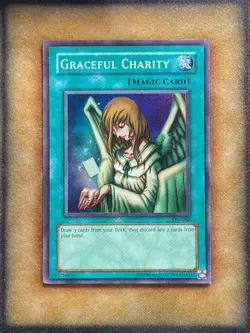 Yugioh Graceful Charity SDP-040 Super Rare LP - Image 1