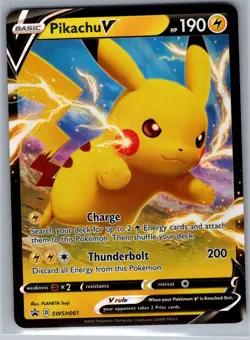 Pikachu V SWSH061 SWSH: Sword & Shield Promo Cards - Pokemon Card - NM - Image 1
