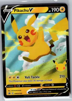 Pikachu V - SWSH143 SWSH: Sword & Shield Promo Cards - Pokemon Card - NM - Image 1