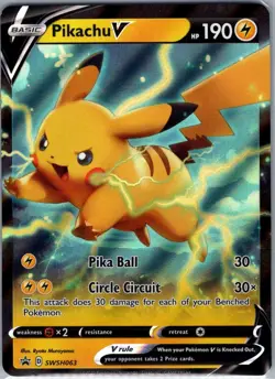 Pikachu V SWSH063 SWSH: Sword & Shield Promo Cards - Pokemon Card - NM - Image 1