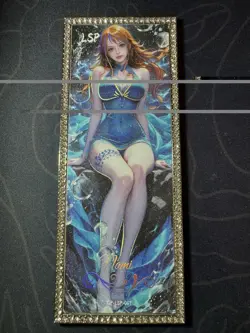 Goddess Nami Swimsuit Diamond Metal Card Waifu Doujin One Piece Numbered - Image 1
