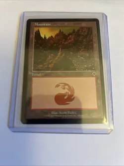 Magic: The Gathering Mountain (346) Foil Invasion Basic Land Card - Image 1