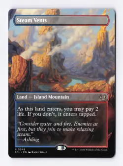 Steam Vents (Borderless) 0348 (R) MTG Lorwyn Eclipsed (ECL) - Image 1