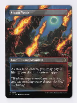 Steam Vents (Borderless) 0348 (R) MTG Lorwyn Eclipsed (ECL) - Image 2