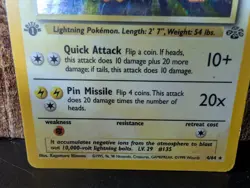 Pokemon Jolteon TCG Jungle 4/64 Holo 1st Edition - FLAT, NO CURVE - Image 4