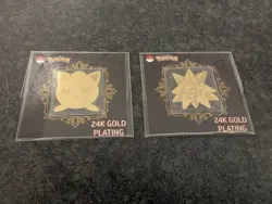 Pokemon TCG 24k Gold Stickers Bundle X2 - Jigglypuff and Starmie - Image 1