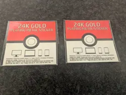 Pokemon TCG 24k Gold Stickers Bundle X2 - Jigglypuff and Starmie - Image 2