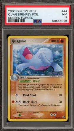 Pokemon Quagsire EX Unseen Forces Reverse Holo #44 PSA 7 - Image 1