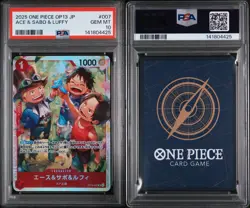 PSA10 Ace & Sabo & Luffy SR Alt Art OP13-007 2025 ONE PIECE Card Japanese GEM MT - Image 3