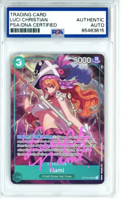 PSA Signed Luci Christian Nami One Piece CCG (Best Selection Vol. 1) OP02-036 - Image 1