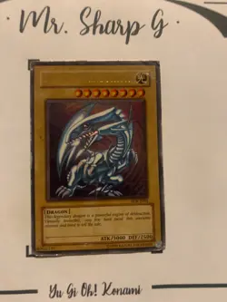 BLUE-EYES WHITE DRAGON- SDK-E001 ENGLISH Yu-Gi-Oh! CARD ULTRA RARE HOLO KONAMI - Image 3