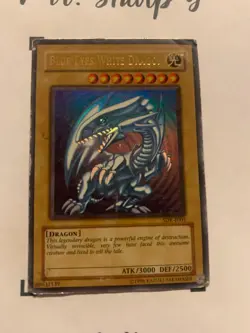 BLUE-EYES WHITE DRAGON- SDK-E001 ENGLISH Yu-Gi-Oh! CARD ULTRA RARE HOLO KONAMI - Image 5