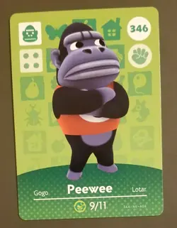 Animal Crossing Series 4 no. 346 Peewee amiibo card - Image 1
