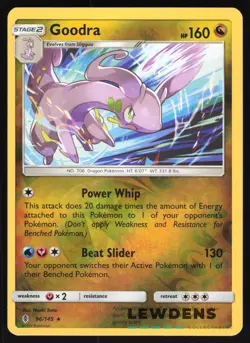 Goodra - 96/145 - Reverse Holo Holo Rare - Guardians Rising - Pokemon Card - Image 1
