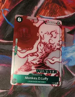 Monkey.D.Luffy (ST 11: Uta Deck Battle) [Winner] P-061 One Piece Promo Card NM - Image 2