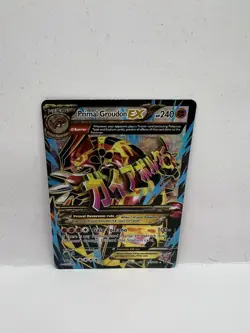 PRIMAL GROUDON EX FULL ART HOLO 151/160 PRIMAL CLASH OMEGA POKEMON CARD - Image 1