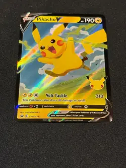 Pikachu V SWSH143 Pokemon NEAR MINT SWSH: Sword & Shield Promo Cards Holo - Image 3
