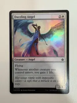 Dazzling Angel Foil MTG Magic the Gathering Card NM Near Mint FDN - Image 1