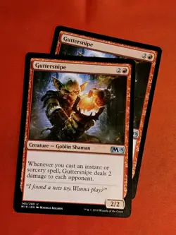 MTG (x2) Guttersnipe Core Set 2019 Reg Uncommon Magic 145/280 - Unplayed Mint+ - Image 1