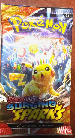 Pokemon Surging Sparks - 4- Factory Sealed Booster Pack Bundle - English - Image 3