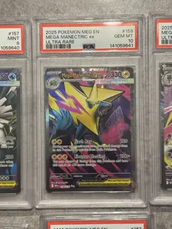 2025 POKEMON MEG EN-MEGA EVOLUTION ULTRA RARE #158 MEGA MANECTRIC EX PSA 10 - Image 1