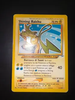 Carta Pokemon Shining Raichu 111/105 Set Neo Destiny Ita GOOD - Image 2