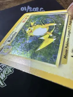 Raichu 14/102, Base Set, Holo Rare, Pokemon TCG, WOTC, Vintage 2000, MP - Image 3