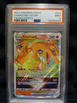 2023 Pokemon SWSH Crown Zenith Charizard VST #019/159 PSA 9 - Image 1