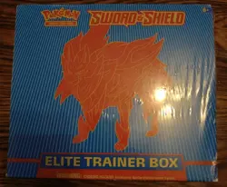 Sword and Shield Base Set ETB Elite Trainer Box Zamazenta Pokemon TCG Sealed - Image 1