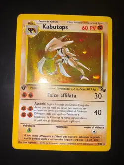 Pokemon Kabutops 9/62 Fossil Rara Holo Prima Edizione Wizards ITA - Image 1