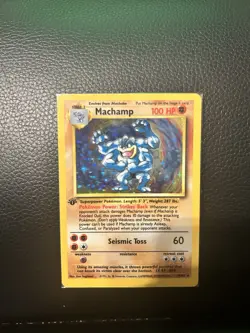 SEALED 1999 Pokemon Base Set First 1st Edition Machamp Holo #8/102 STARTER DECK - Image 1