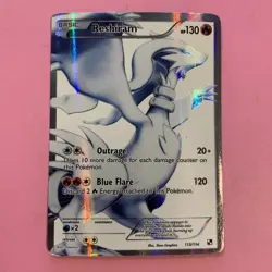 Reshiram #113/114 - Black and White - Ultra Rare Full Art Pokemon Card MP - Image 1