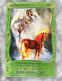 Bella Sara FLAME & NIKE #62/92 Trading Card - MINT CONDITION - Image 1