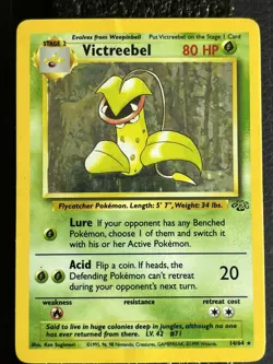 Victreebel Holo 14/64 Jungle Set Rare Pokemon Card 1999 WOTC HP Crease - Image 1