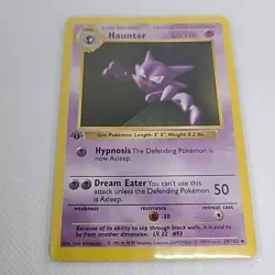 Pokemon Cards: Base Set 1st Edition Uncommon: Haunter 29/102 NM - Image 3