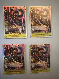 X4 One Piece Card Game TCG Eustass"Captain"Kid OP10-112 SR M/NM Condition - Image 1