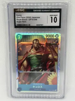2025 One Piece Card Game: Royal Blood OP10 SR Japanese Kyros CGC 10 Gem Mint - Image 1