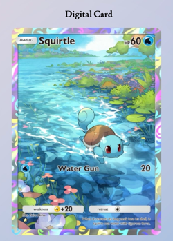 (Digital Card) Squirtle Full-Art 1⭐, Pokemon TCG Pocket, English - Image 1