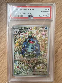 2025 POKEMON BLK EN-BLACK BOLT ILLUSTRATION RARE #105 SEISMITOAD PSA 10 #105 - Image 1