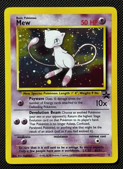 Mew 9 Pokemon TCG 2000 WOTC Black Star Promo 9 Holo WOTC English Near Mint - Image 1