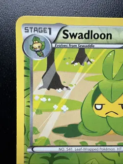FREE SHIPPING Pokemon TCG Swadloon Emerging Powers 6/98 Reverse Holo Uncommon LP - Image 2