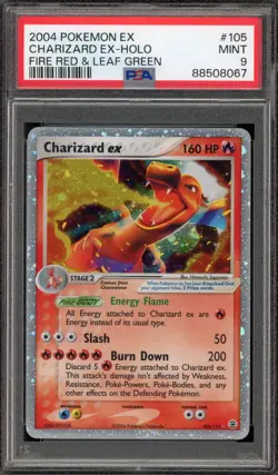 Pokemon Charizard ex EX Fire Red & Leaf Green Holo Ultra Rare #105 PSA 9 Mint - Image 1