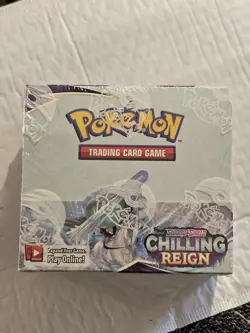 NEW TCG Sword & Shield Chilling Reign Booster Box Factory Pokemon - Image 1