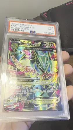 2015 POKEMON XY ROARING SKIES #105 FULL ART/M RAYQUAZA EX PSA 9 - Image 2