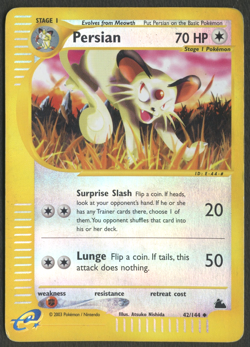 Pokemon TCG: Persian 42/144 Skyridge Reverse Holo - Image 1
