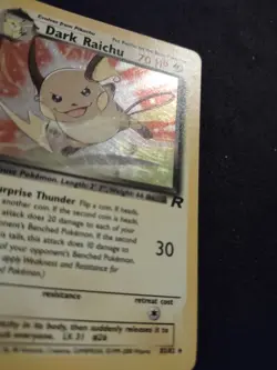 Dark Raichu 83/82 Unlimited Pokemon Trading Card Game Team Rocket Lightly Played - Image 3
