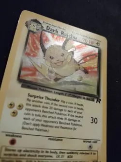 Dark Raichu 83/82 Unlimited Pokemon Trading Card Game Team Rocket Lightly Played - Image 4