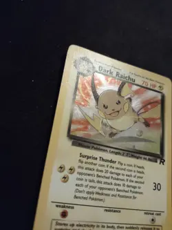 Dark Raichu 83/82 Unlimited Pokemon Trading Card Game Team Rocket Lightly Played - Image 5